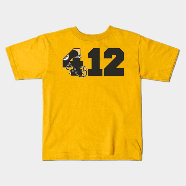 412 Pittsburgh Pride Kids T-Shirt by DeepDiveThreads